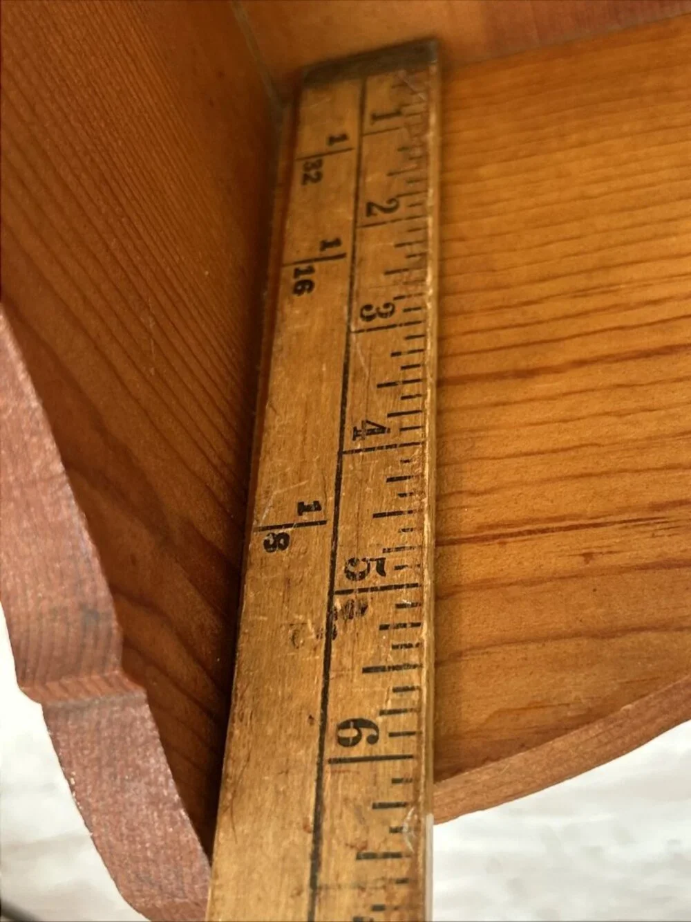 VTG Handmade Wooden Corner 3 Shelf Display Antique Colonial Style Cottage